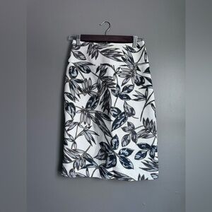 J.Crew Floral Print Skirt Women's Size 0 J.Crew Cotton Pencil Skirt